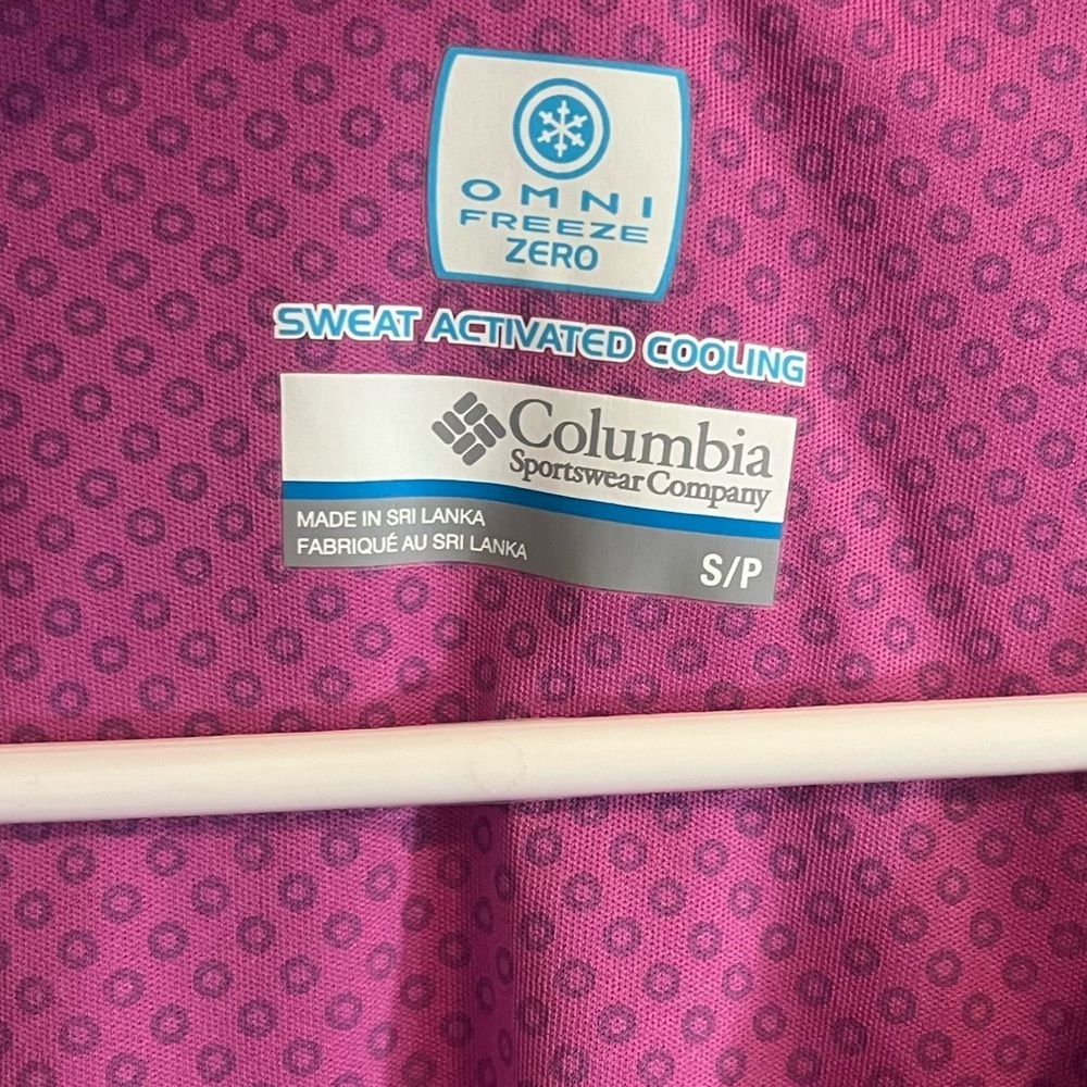 Columbia Omni-Wick Purple V-Neck Active T-Shirt - S - Picture 2 of 5